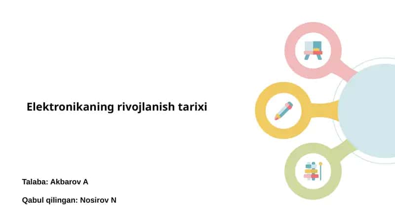 Elektronikaning rivojlanish tarixi