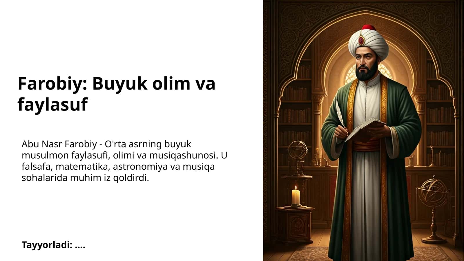 Farobiy: Buyuk olim va faylasuf