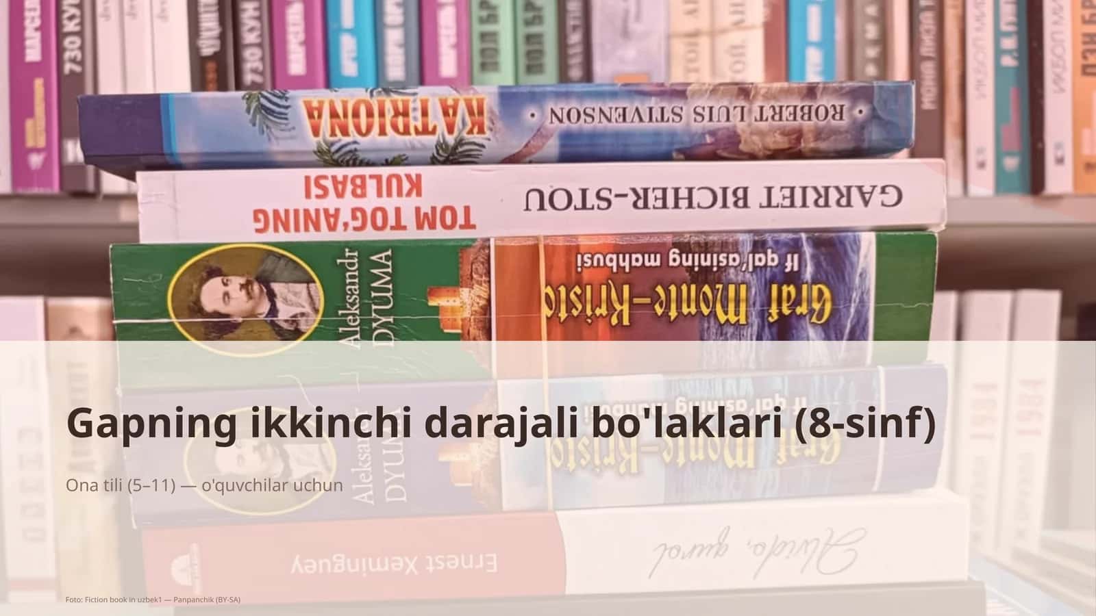 Gapning ikkinchi darajali bo'laklari (8-sinf)