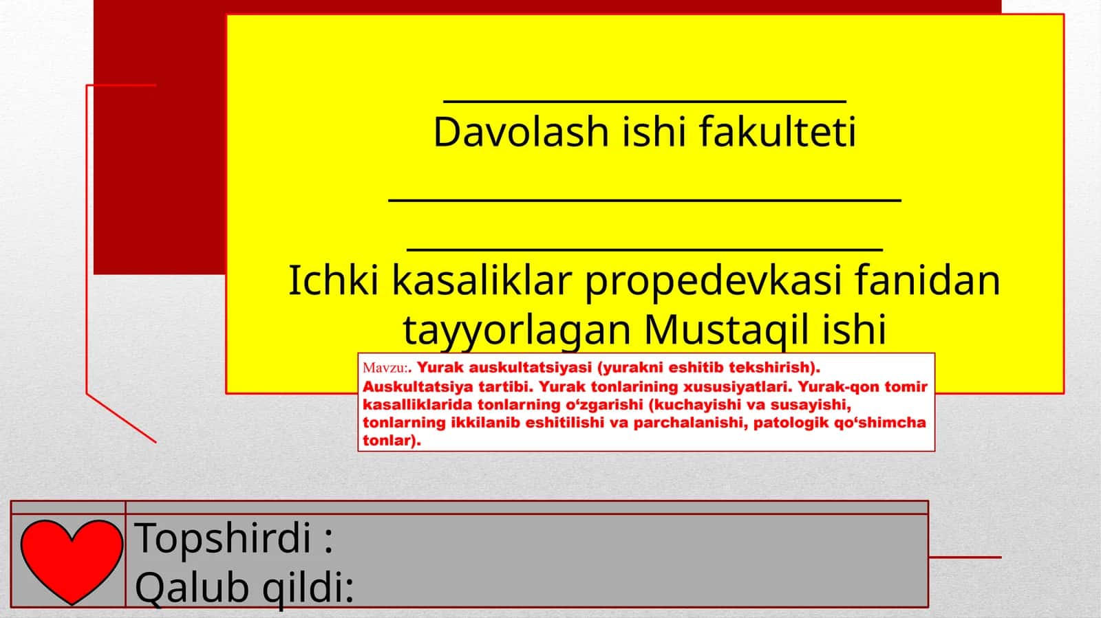 Davolash ixtisoslashtirish fakulteti
