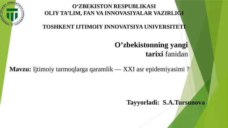 Ijtimoiy tarmoqlarga qaramlik — XXI asr epidemiyasimi