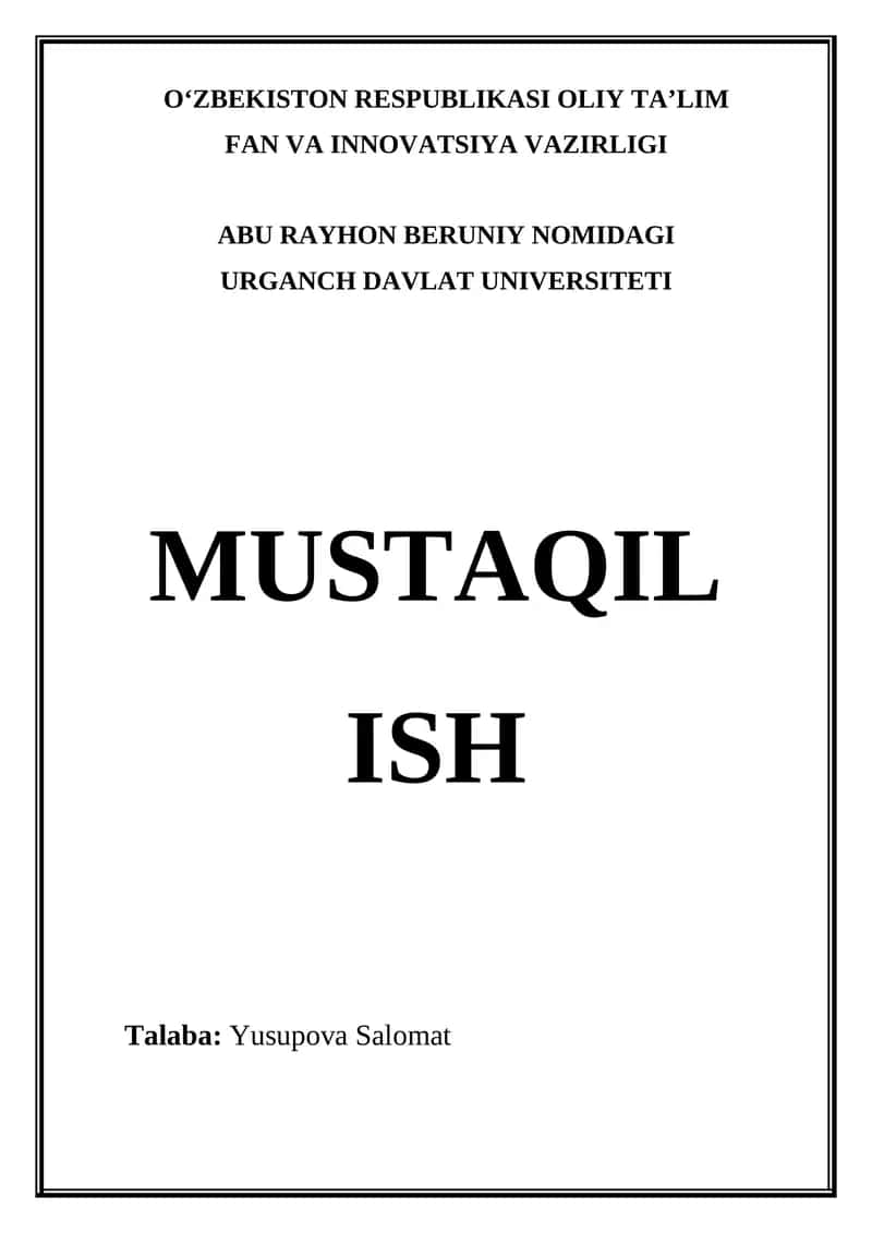 MT1 – Qishloq xo‘jaligi mahsulotlarini saqlash usullari