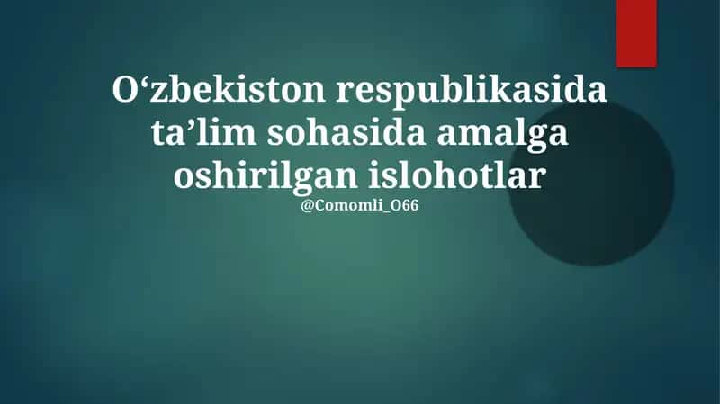 Erta bolalik ta'limini mustahkamlash
