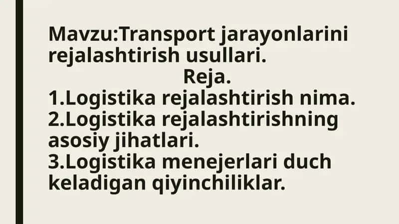Logistika rejasi