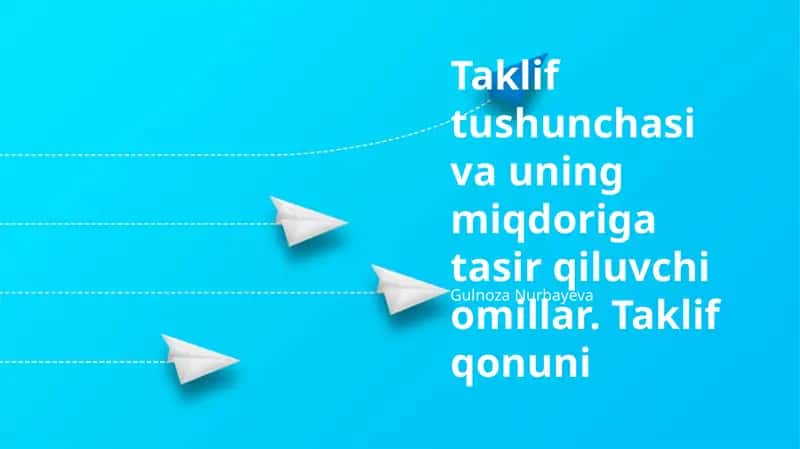Taklif tushunchasi va uning miqdoriga tasir qiluvchi omillar