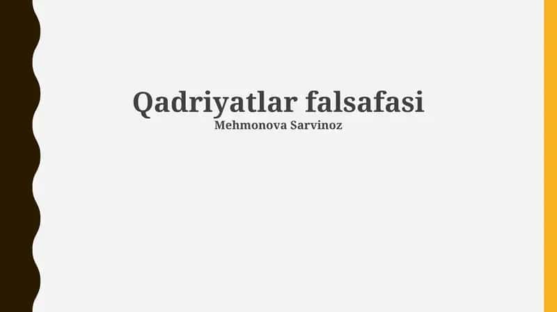 Qadriyatlar falsafasi