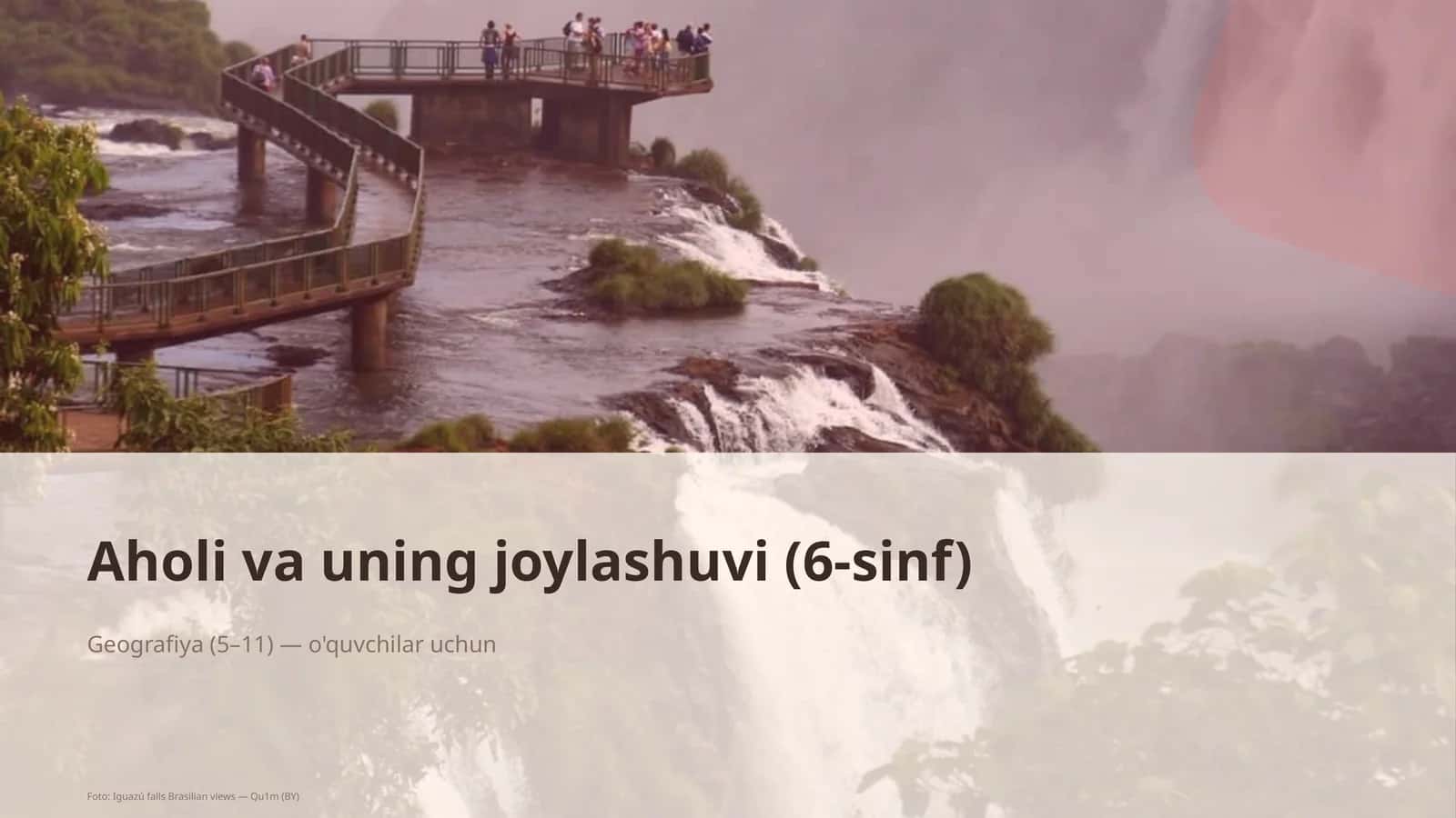 Aholi va uning joylashuvi (6-sinf)