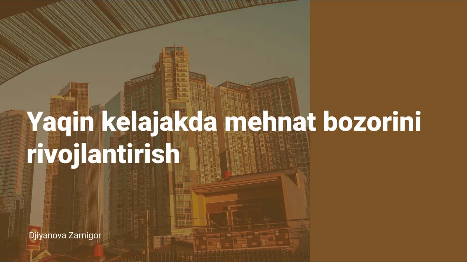 Mehnat bozorini rivojlantirish