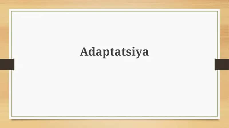 Adaptatsiya