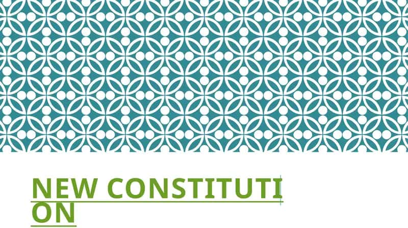 New constitution