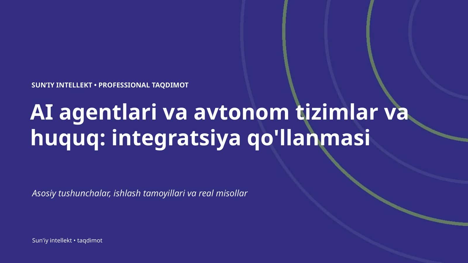 SUNʼIY INTELLEKT • PROFESSIONAL TAQDIMOT