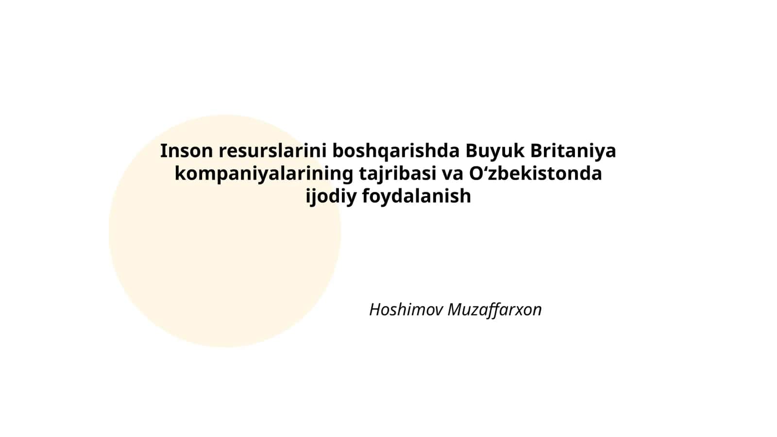 Buyuk Britaniya kompaniyalarining inson resurslarini boshqarish
