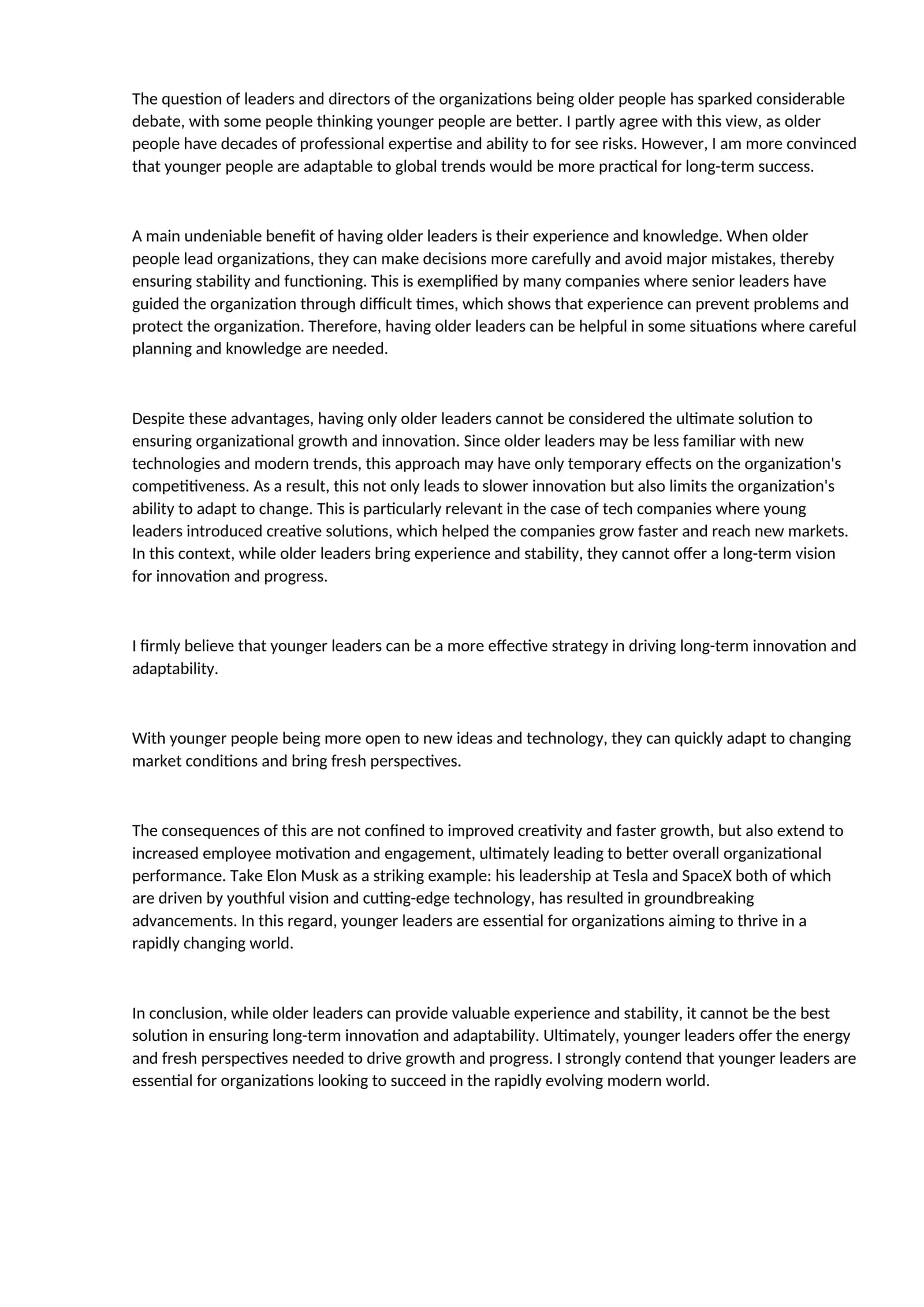 Leaders and Directors of Organizations