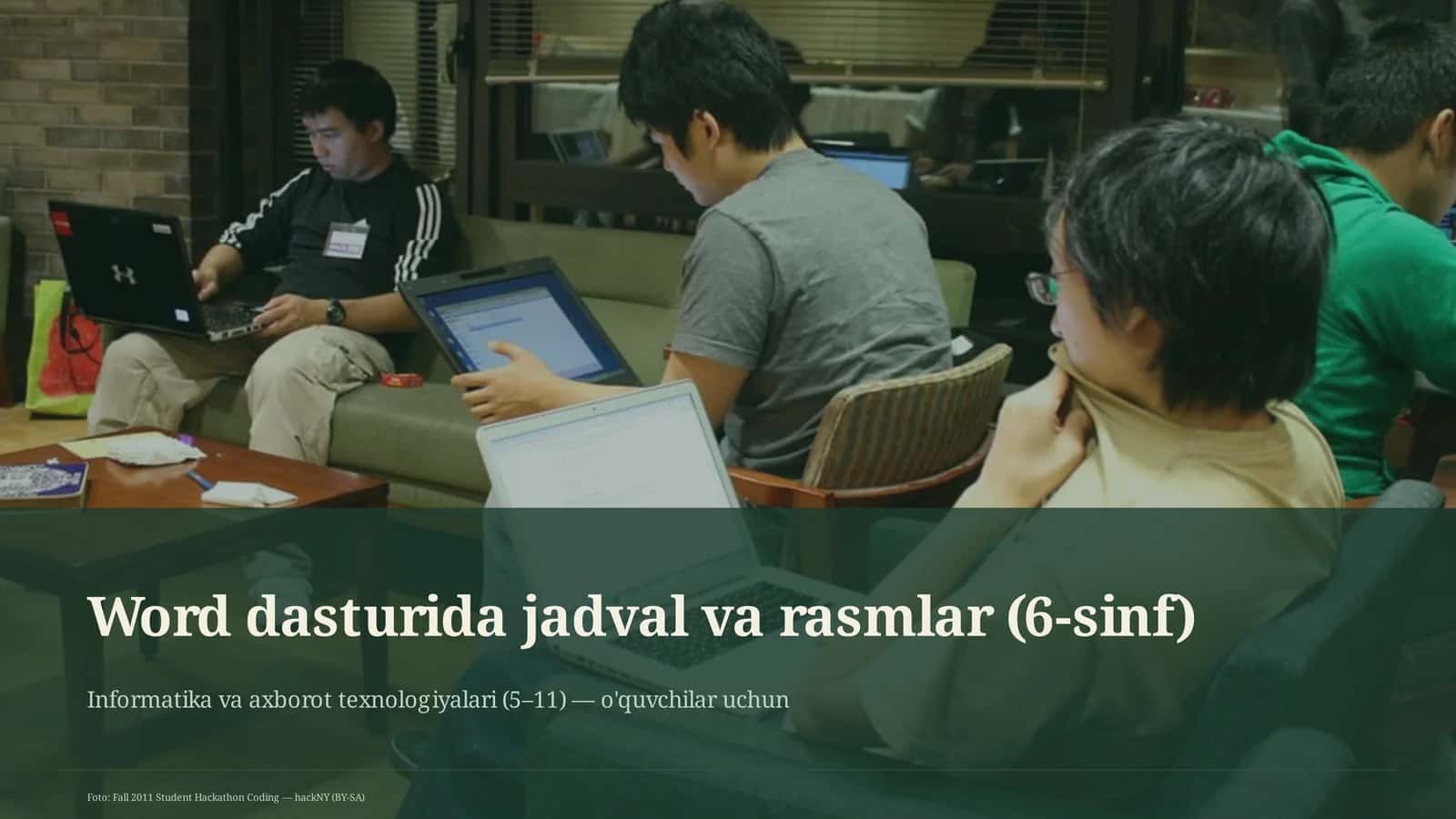 Word dasturida jadval va rasmlar (6-sinf)