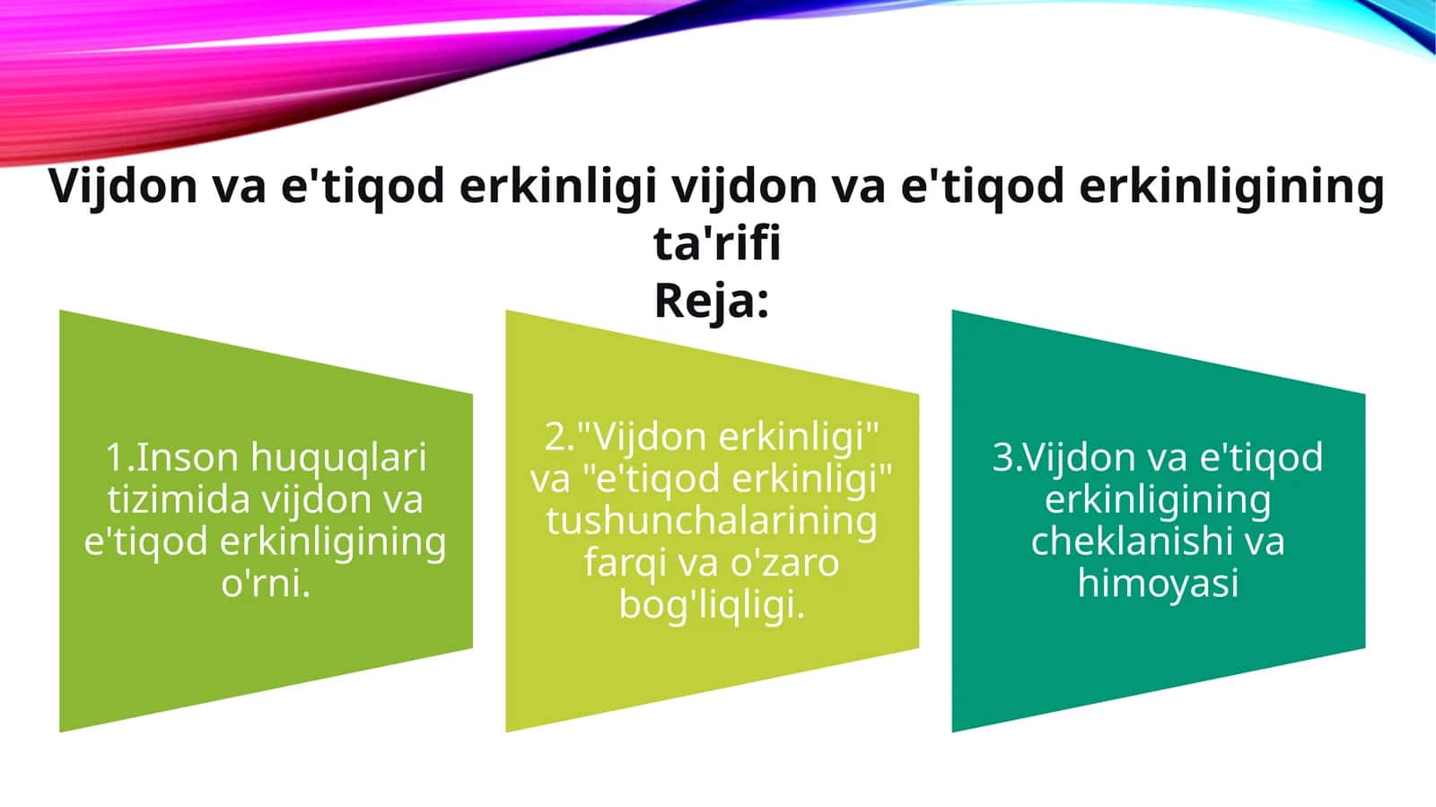 Vijdon va e'tiqod erkinligi