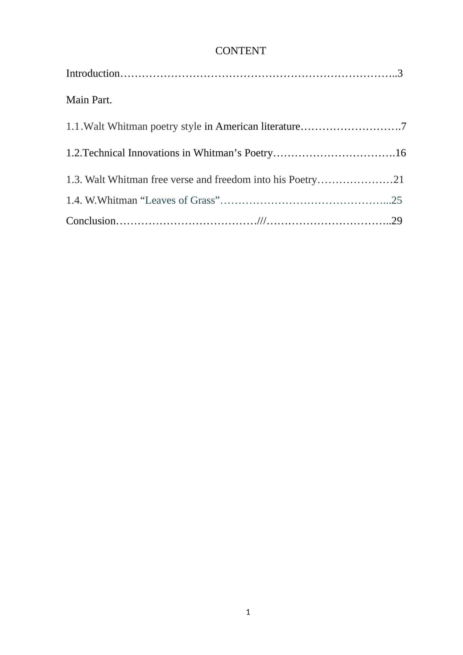 Walt Whitman's Poetry Style in American Literature