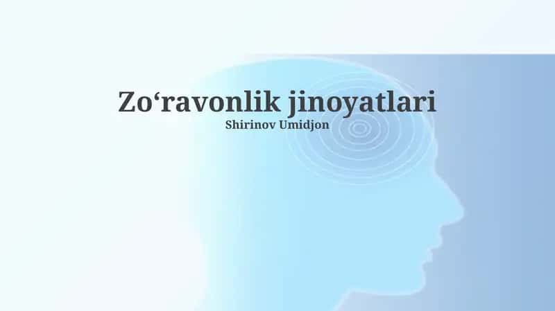 Zoʻravonlik jinoyatlari