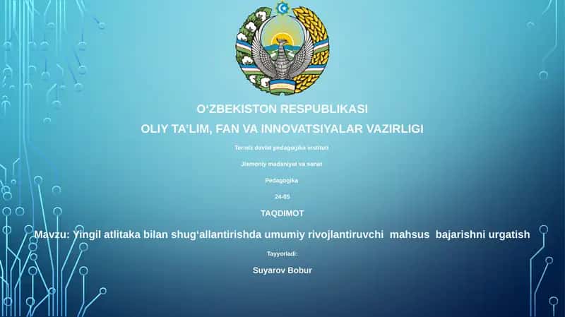 Og'ir atletikada umumiy rivojlantiruvchi va maxsus mashqlar