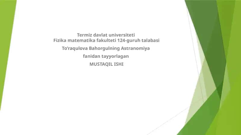 Umumi astronomiya fani