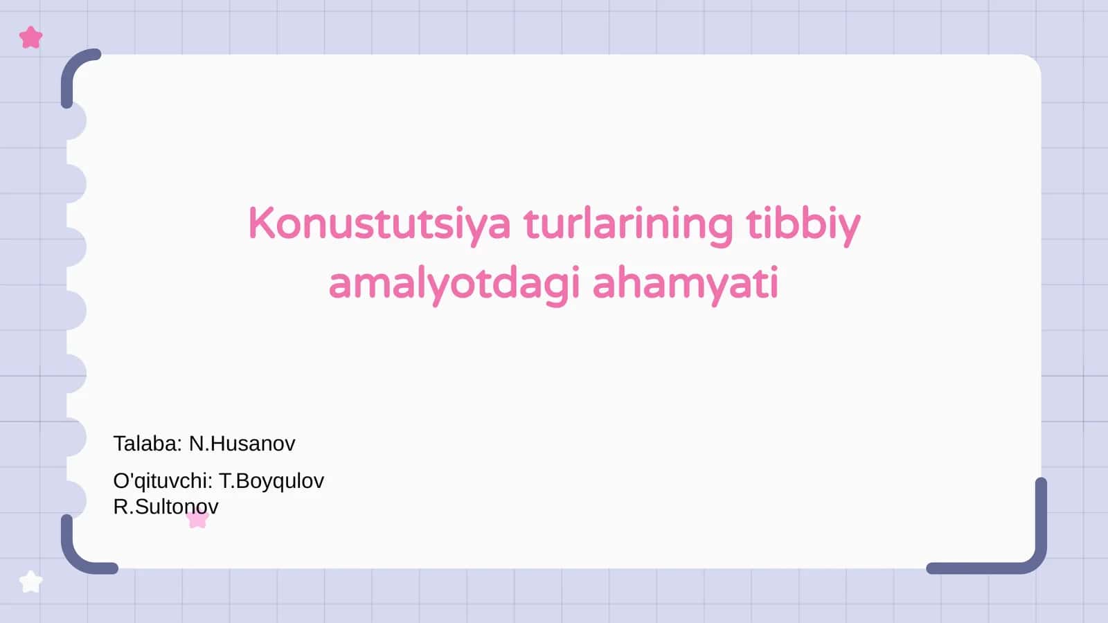 Konustutsiya turlarining tibbiy amalyotdagi ahamyati