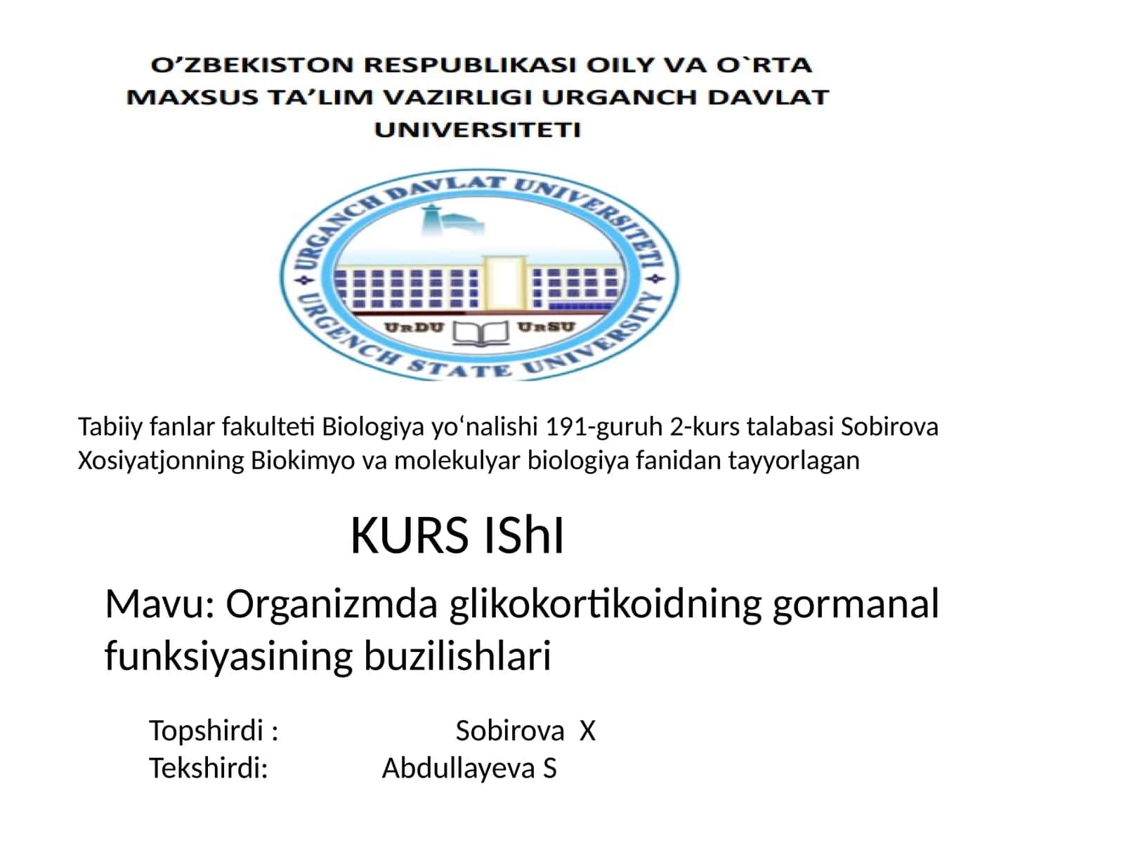 Organizmda likokortikoidning gormanal funksiyasining buzilishlari
