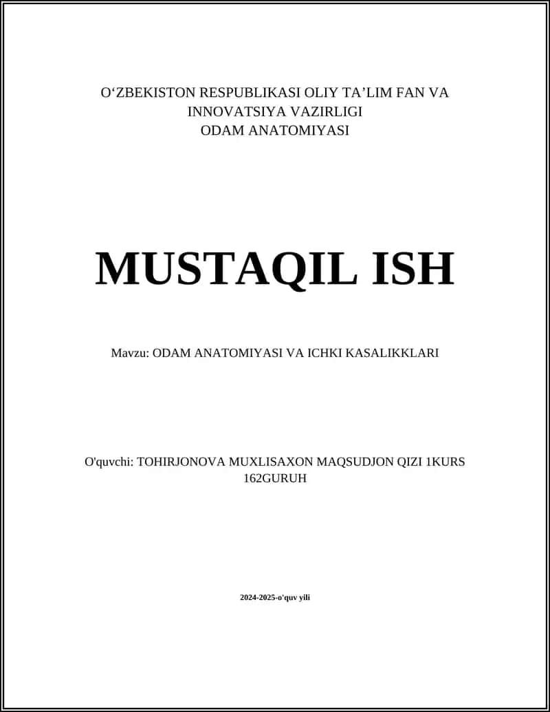 ODAM ANATOMIYASI