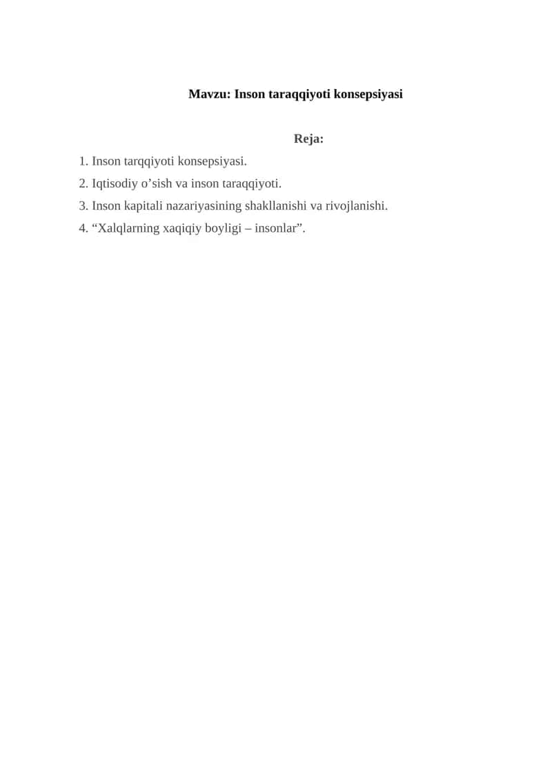 Inson taraqqiyoti konsepsiyasi