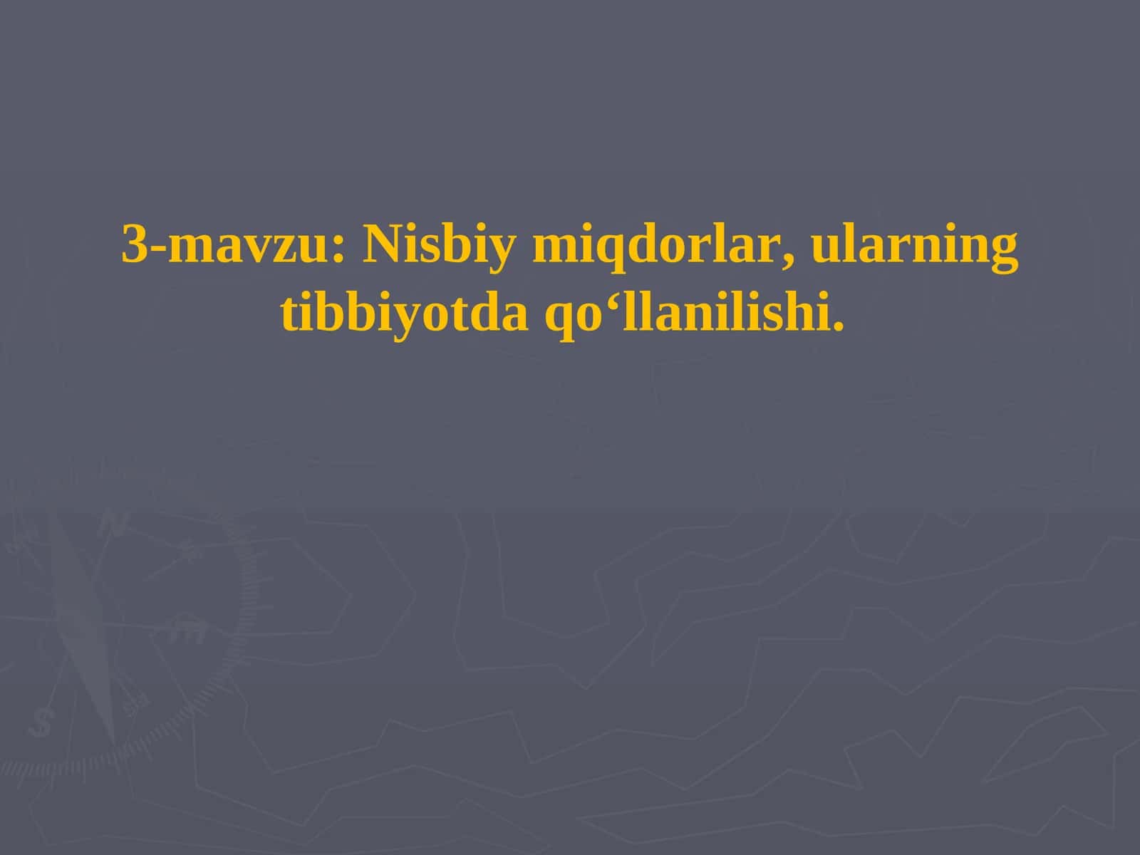 Nisbiy miqdorlar, ularning tibbiyotda qo‘llanilishi
