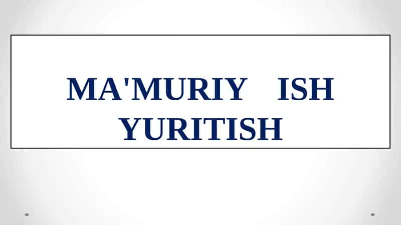 Ma'muriy ish yuritish