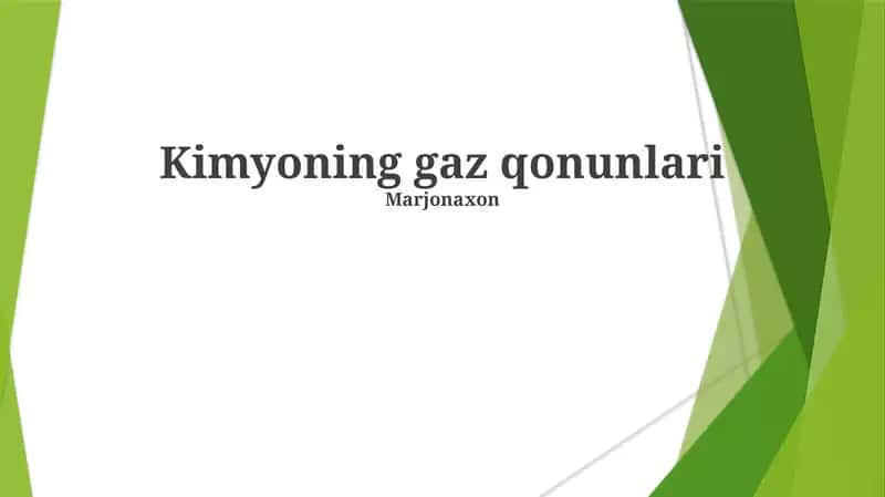 Kimyoning gaz qonunlari