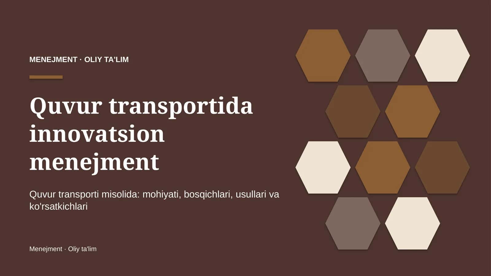 quvur transportida innovatsion menejment 1620