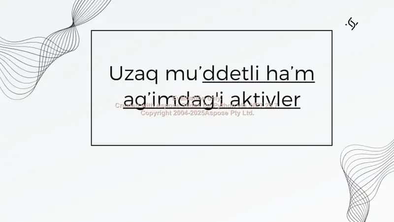 Aktivlar haqida taqdimot