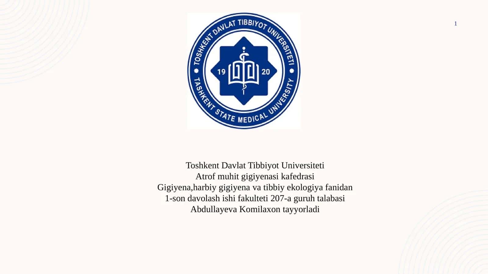 Kasalxona ichki infeksiyalarida havomuhitining bakteriolgik ifloslanishining ahamiyati