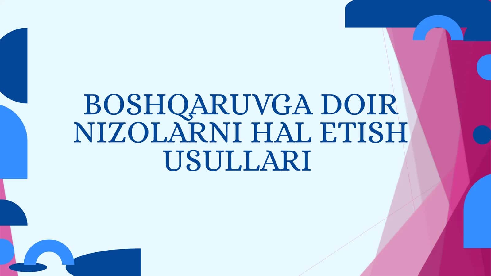 NIZO USULLARI