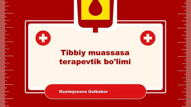 Tibbiyot muassasa terapevtik bo'limi