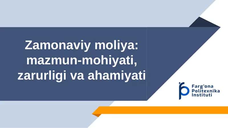 Zamonaviy moliya