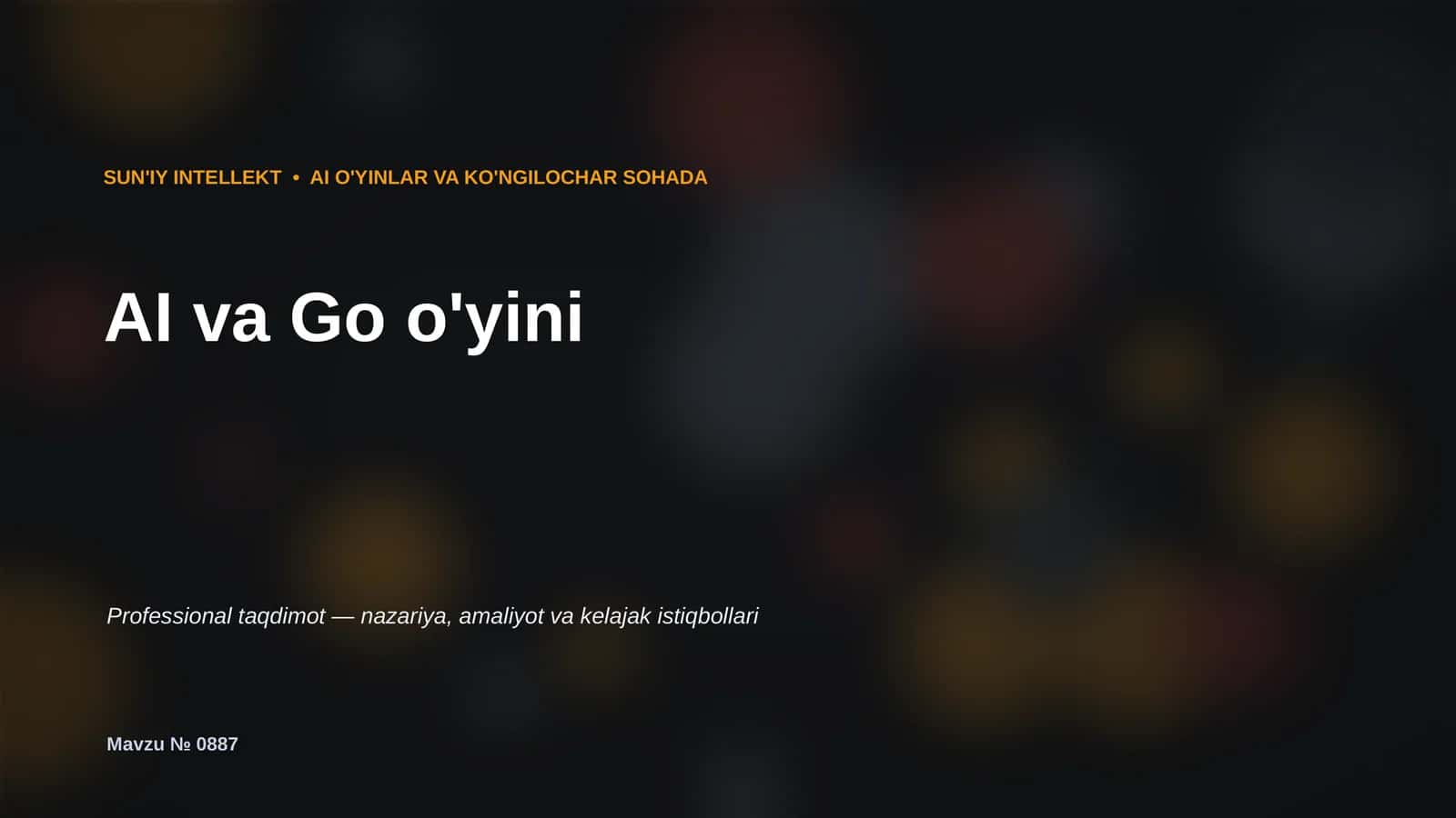 AI va Go o'yini