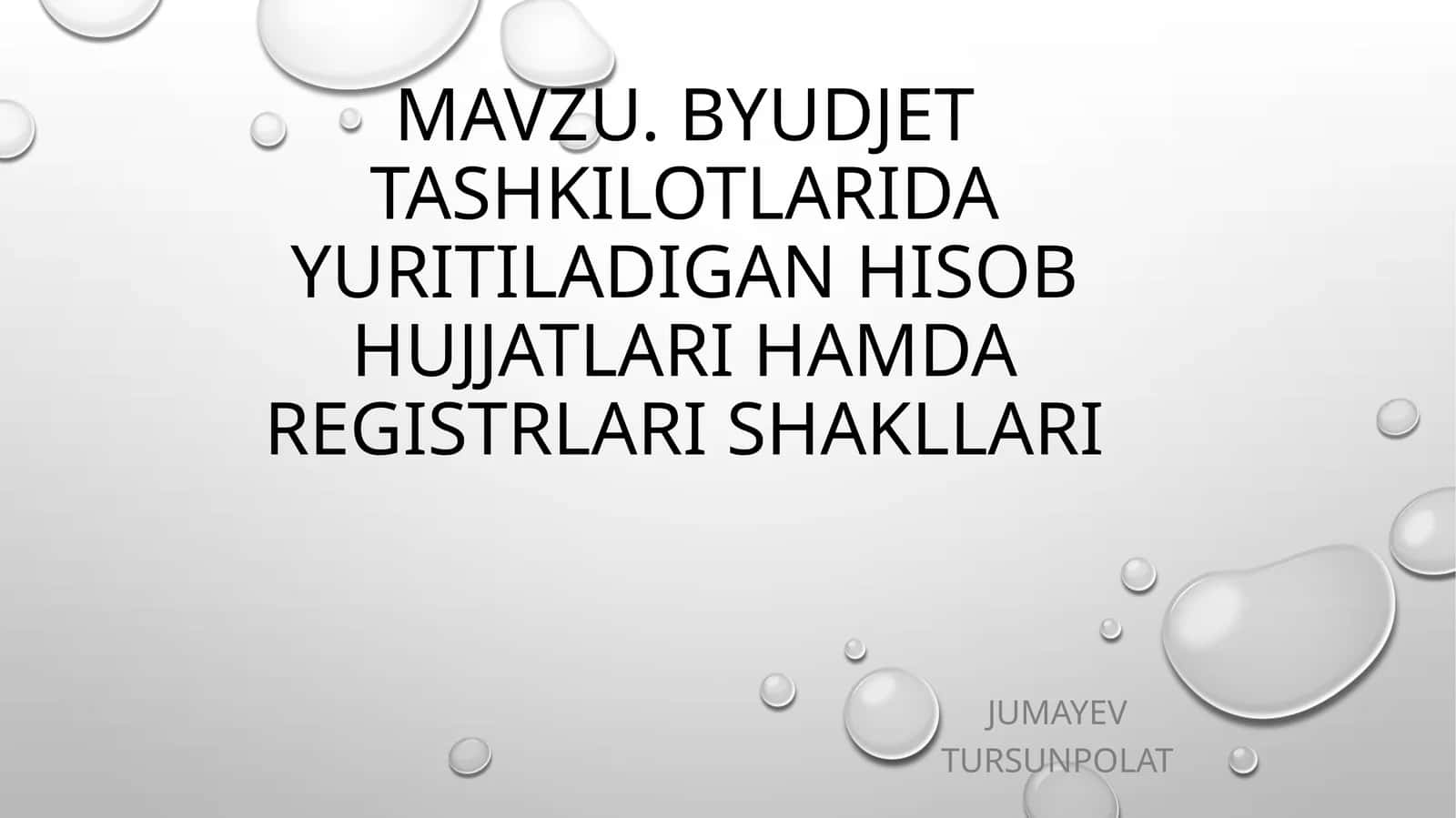 byudjettashkilotlaridayuritiladiganhisobhujjatlarihamdaregistrlarishakllari