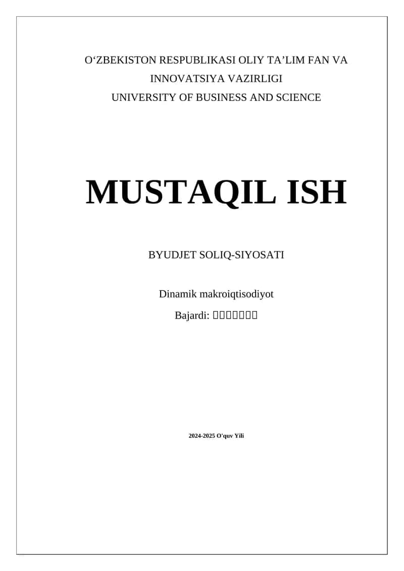 Dinamik makroiqtisodiyot