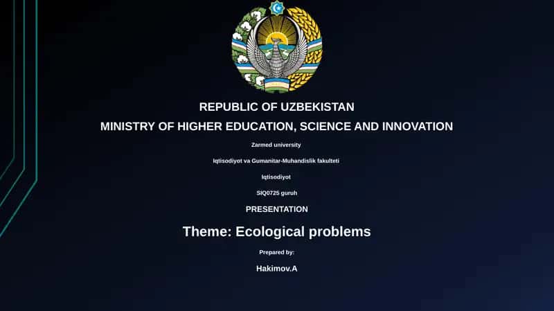Ecological problems Presentation