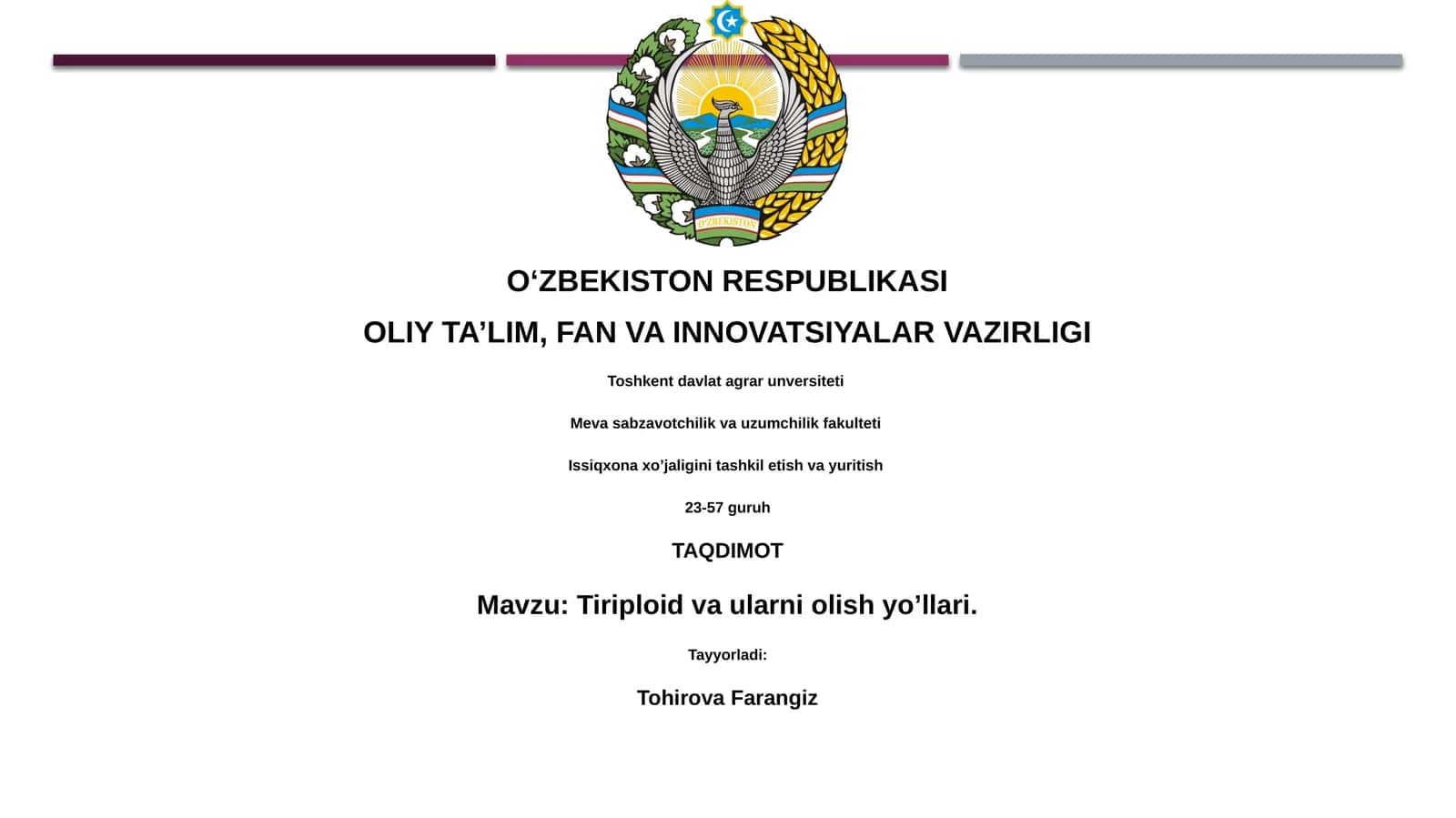 Triploidiya: Ta'rif va Asosiy Tushunchalar