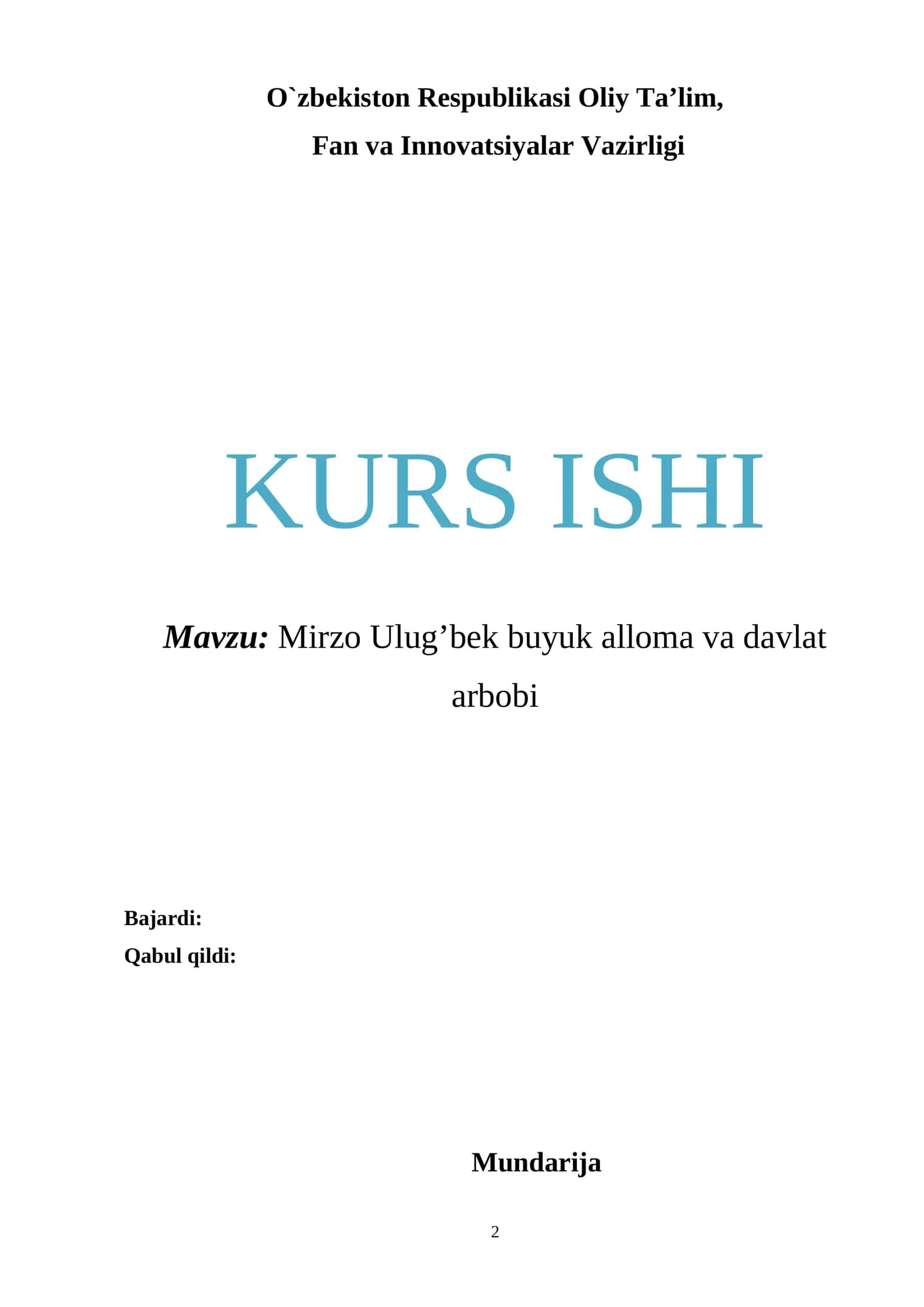 Mirzo Ulug’bek buyuk alloma va davlat arbobi