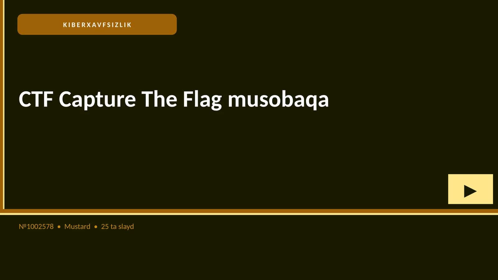 CTF Capture The Flag musobaqa
