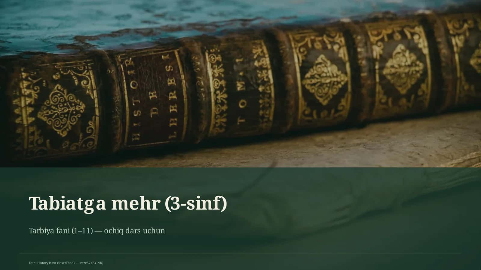 Tabiatga mehr (3-sinf)