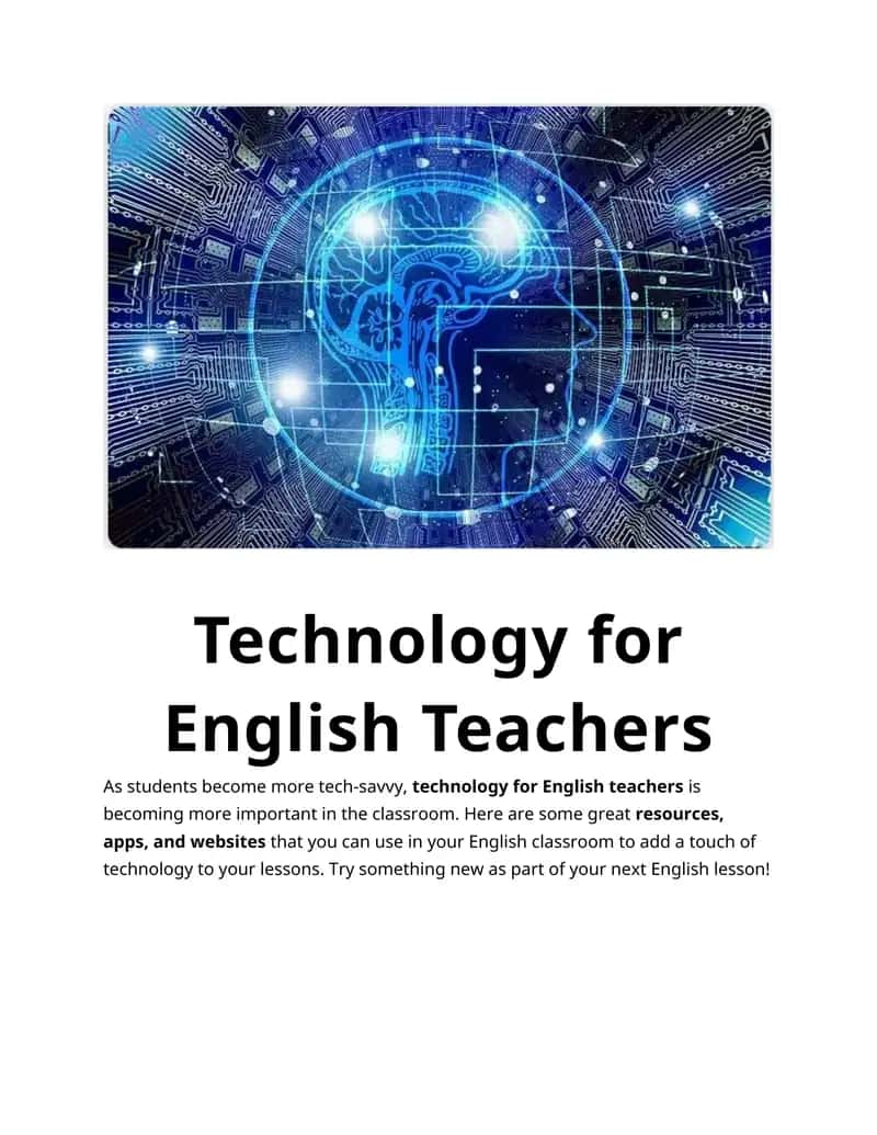 Mavzu: Technology for English Teachers