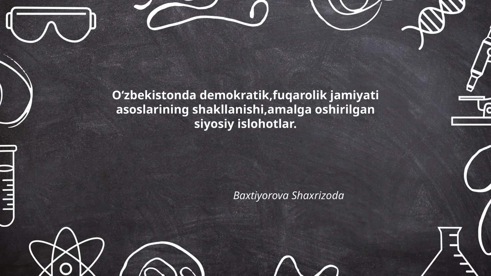 Oʻzbekistonda demokratik jamiyat asoslari