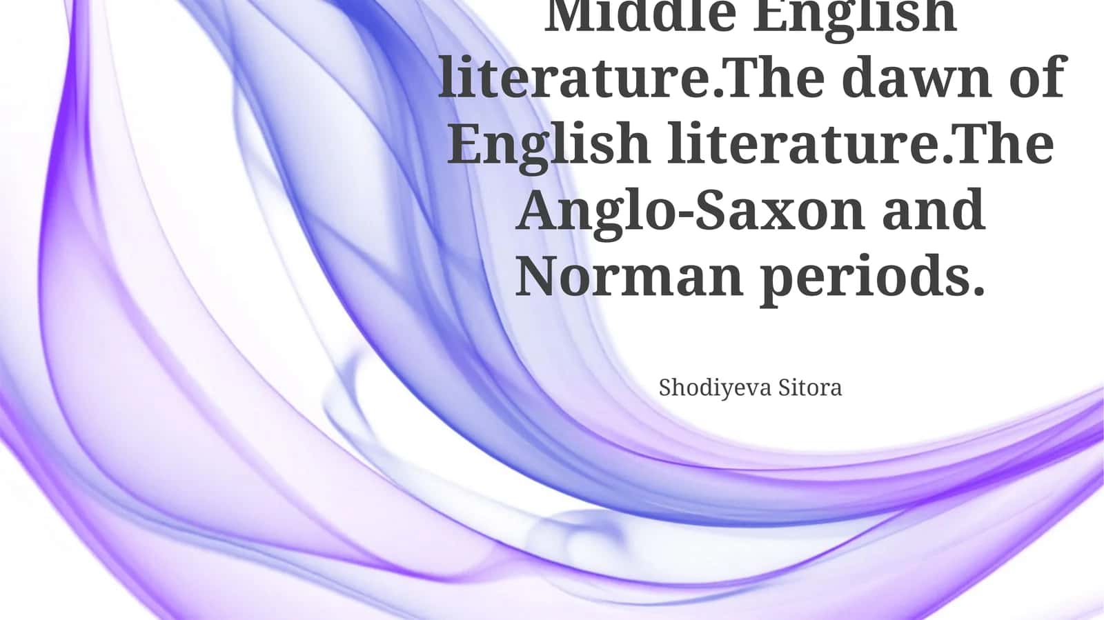 Middle English literature