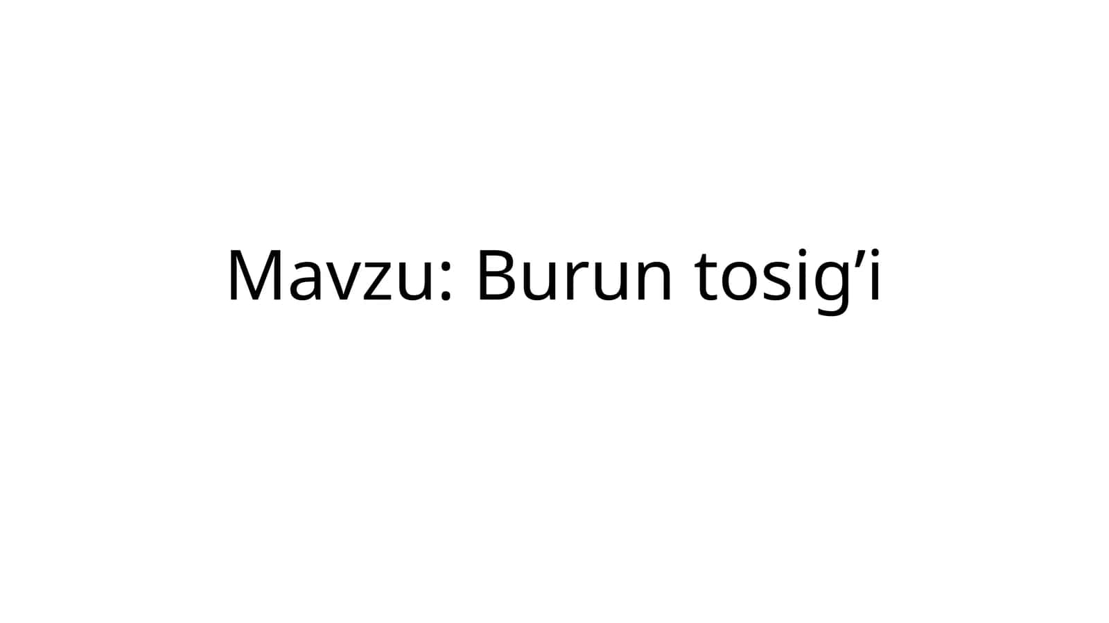 Burun to'sig'i