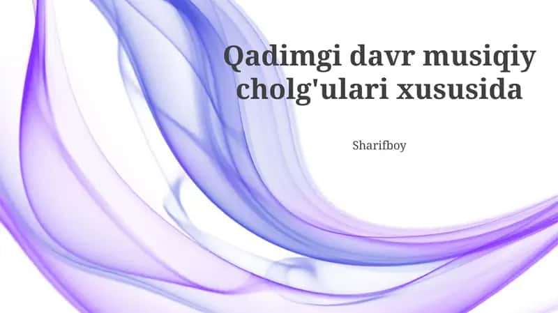 Qadimgi musiqa an'analari