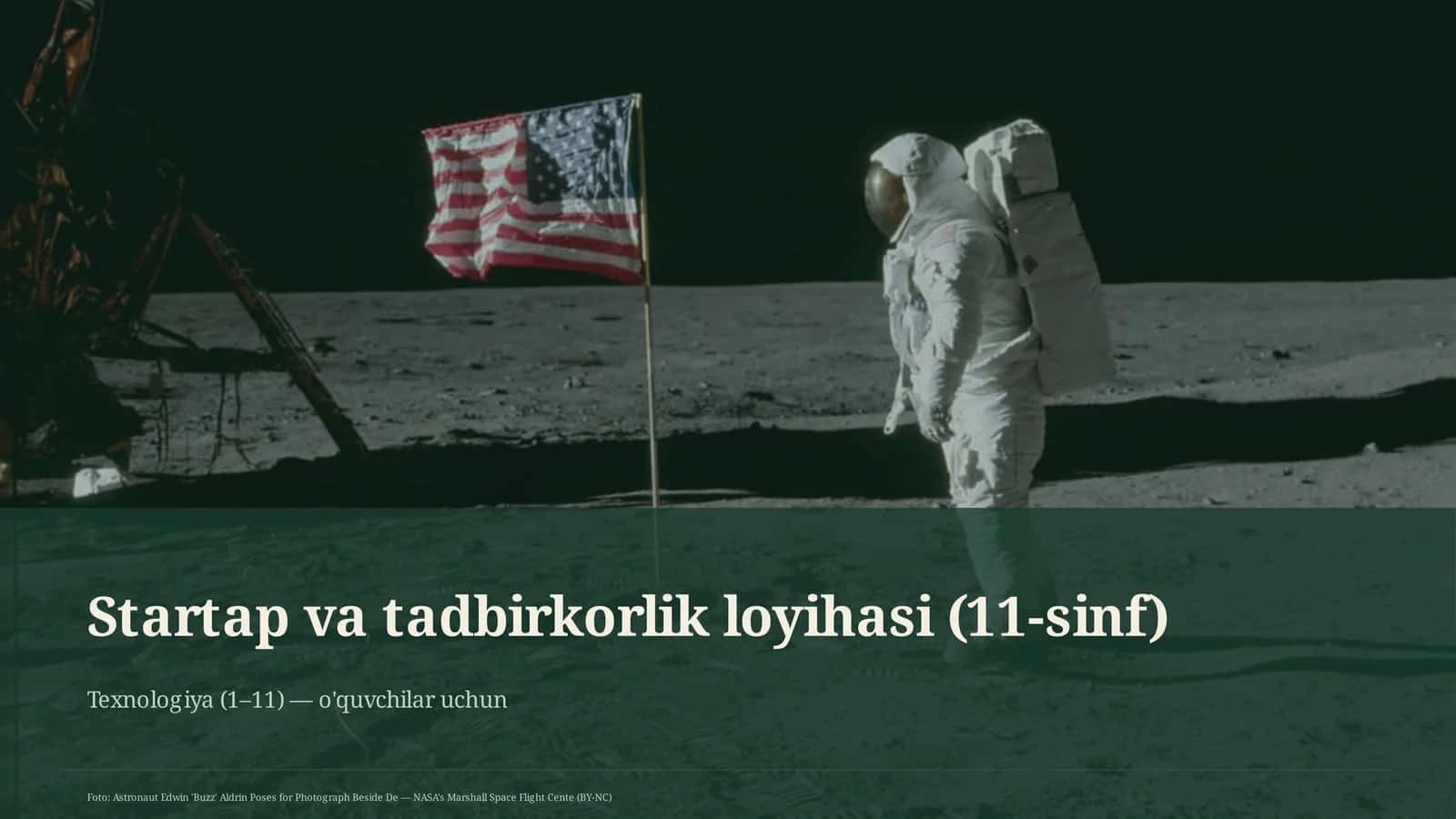Startap va tadbirkorlik loyihasi (11-sinf)
